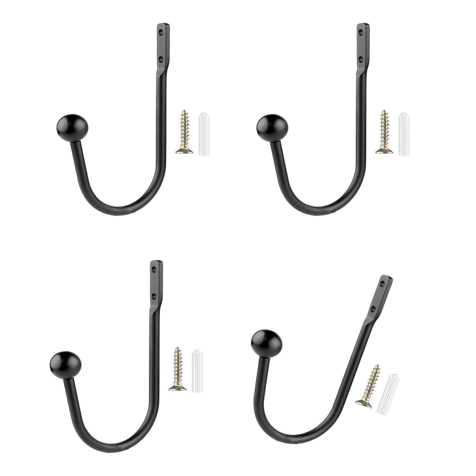 2 / 4pcs Practical Aluminum Alloy Curtain Holdbacks Portable Designs for Enhancing Window Decoration in Various Setting Curtain Hardware