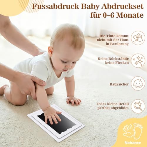 Nabance Baby Footprint Kit, Inkless Baby Hand and Footprint Kit, 6 Pack — 사진 2