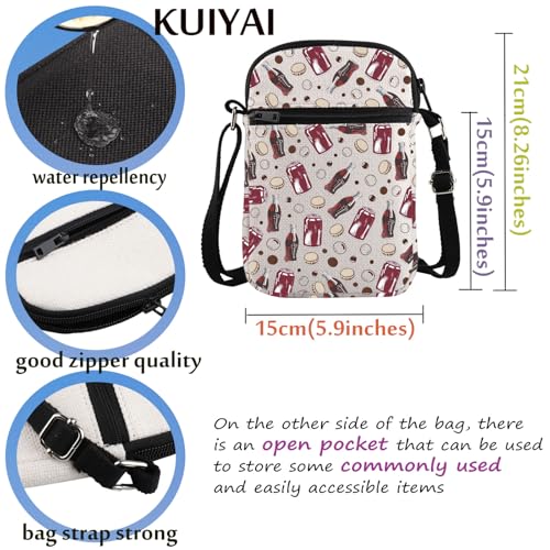 Coquette Drink Crossbody Bag Aesthetic Drink Can Bag Red Bow Drink Gift Soda Drinker Gift For Drinking Lover(BowCokCrossS)2