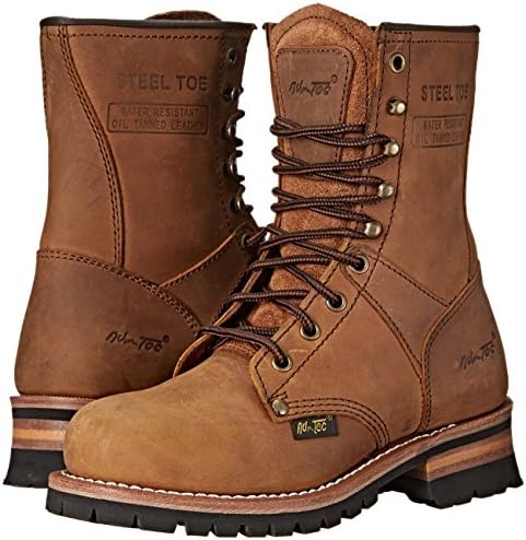 Ad Tec womens Women's 9" Steel Toe Brown-w Logger Boot, Brown, 8 US | Image 6
