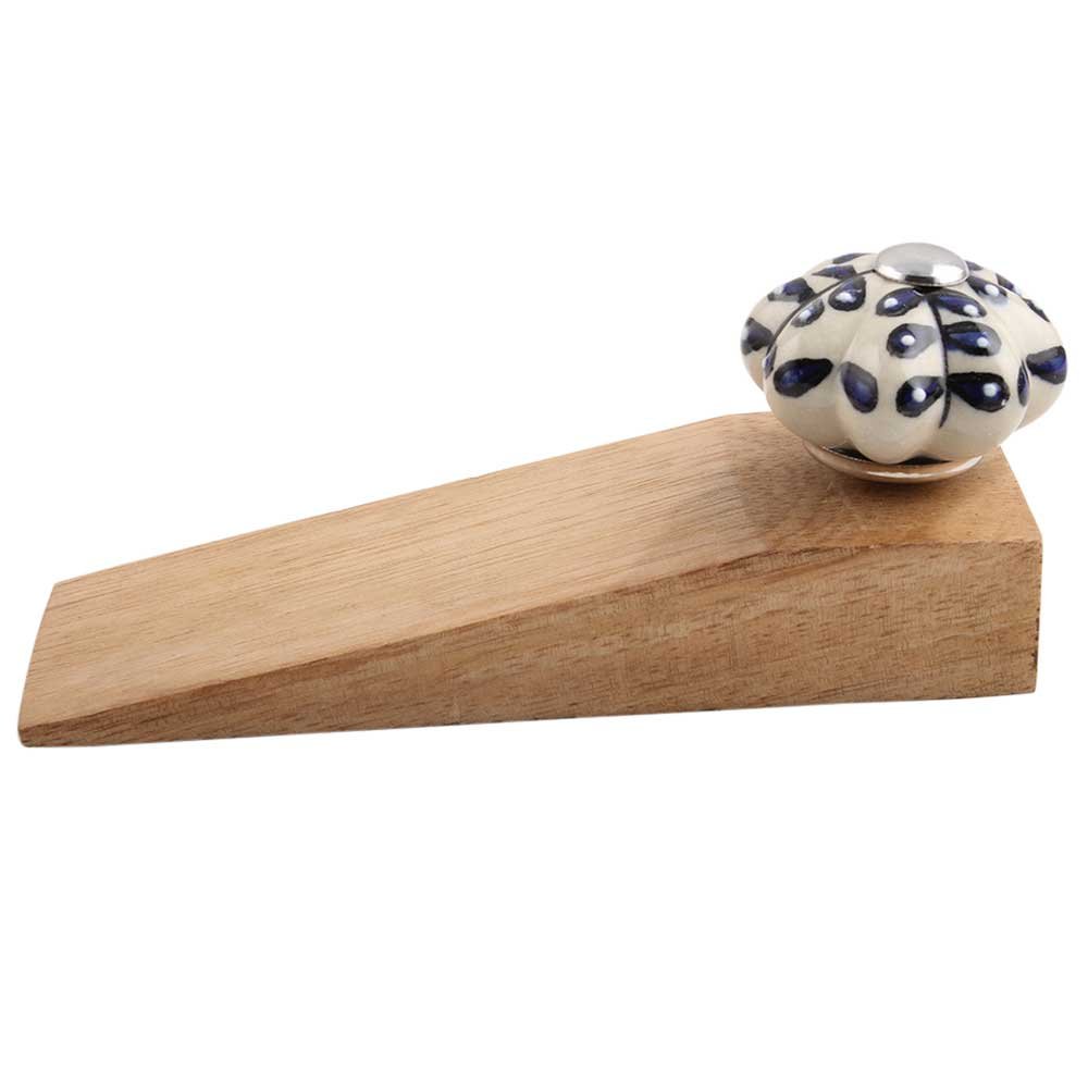 Indian-Shelf Wooden Door Stopper Wedge with Ceramic Top Heavy Duty Anti Slip — Amazon image 2