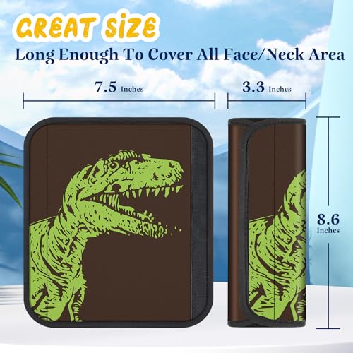 Image of Akkya 2 Pack Seat Belt Cover Pad, Dinosaur Seatbelt Cushion Car Seat Strap Pads for Kids Cute Cartoon Carseat Stroller Shoulder Strap Protector Accessories(Green)