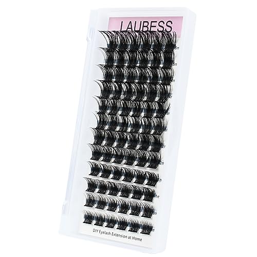 Image of Cluster Lashes 72pcs Individual Lashes Mixed Tray Volume Eyelash Clusters DIY Lash Extension Fluffy Cluster Eyelash Extensions Kit Soft Lash Clusters (01-0.07C, 9-16mm)