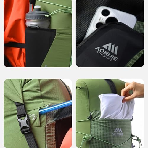 Mochila de senderismo AONIJIE 24L ligera multifuncional verde miniatura 6