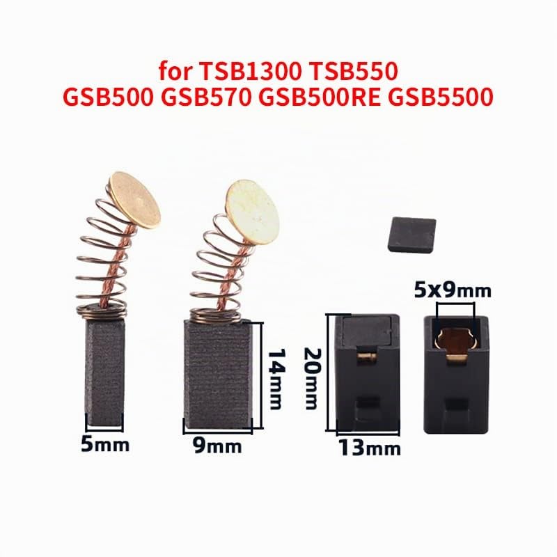 1 coppia di spazzole di carbone con supporto per parti di ricambio del trapano a percussione Bosch TSB1300/5500