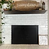 Made to Measure Fireplace Screen with Doors, Custom Made to Fit Your Fireplace, Simple Screen Design, Made in USA