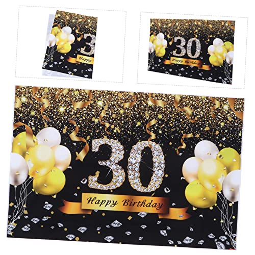 Amosfun Pano De Fundo De Aniversário De 1 Peça Banner De Feliz Aniversário Banner De Bebê Cobertor D