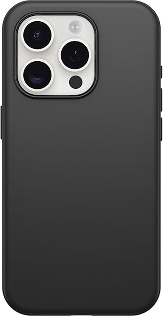 OtterBox Symmetry na MagSafe Etui do iPhone 15 Pro, Odporne Na Wstrząsy, Potrójnie Testowane Zgodnie ze Standardami Wojskowymi, Ochrona Antybakteryjna, Czarne, Bez Opakowania Detalicznego