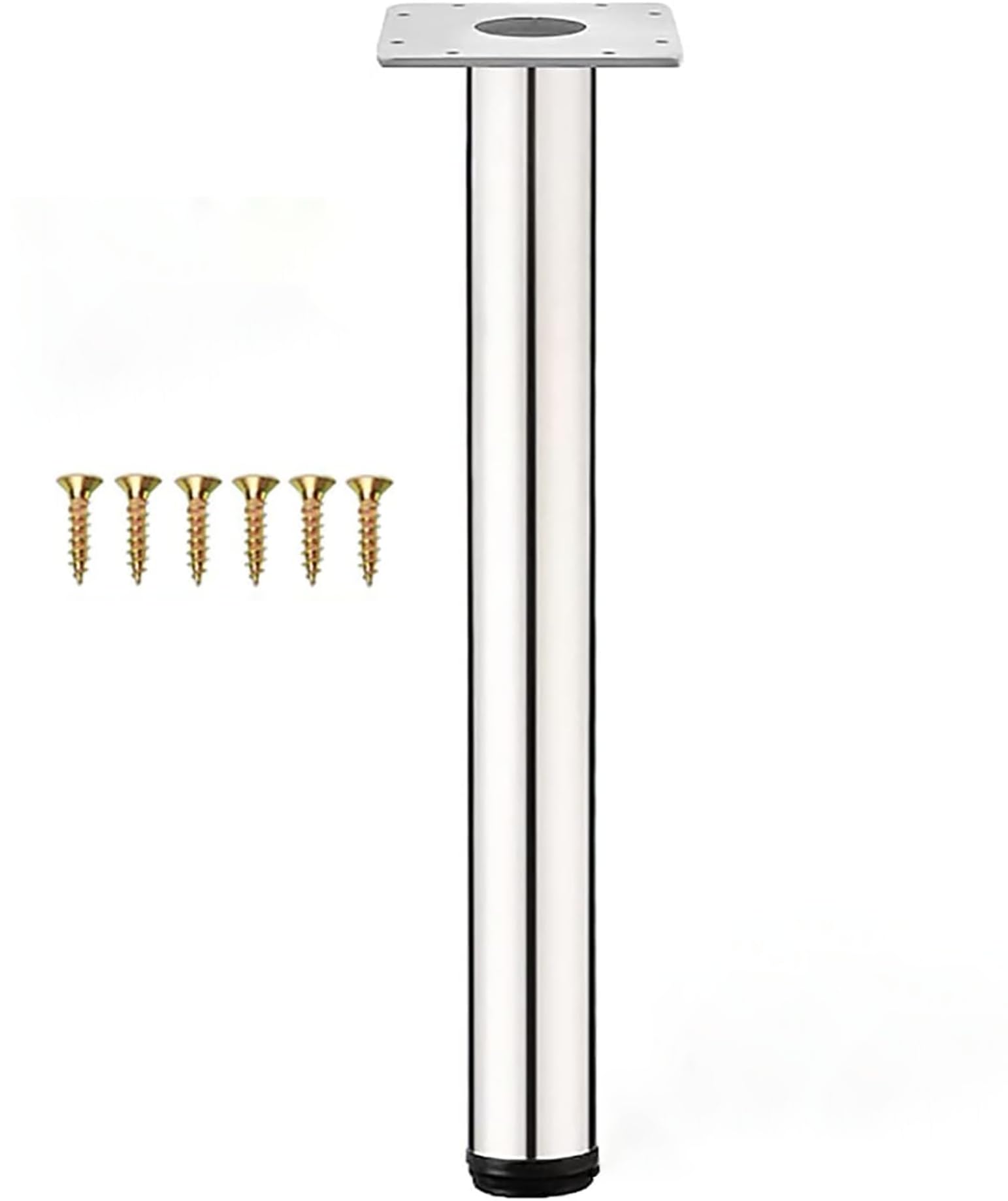 Patas de Mesa Ajustables de Acero Inoxidable - Redondas y de Altura Regulable para encimeras, Barras de Desayuno y escritorios. 75 cm de Altura. Elegantes. 1 Pieza.