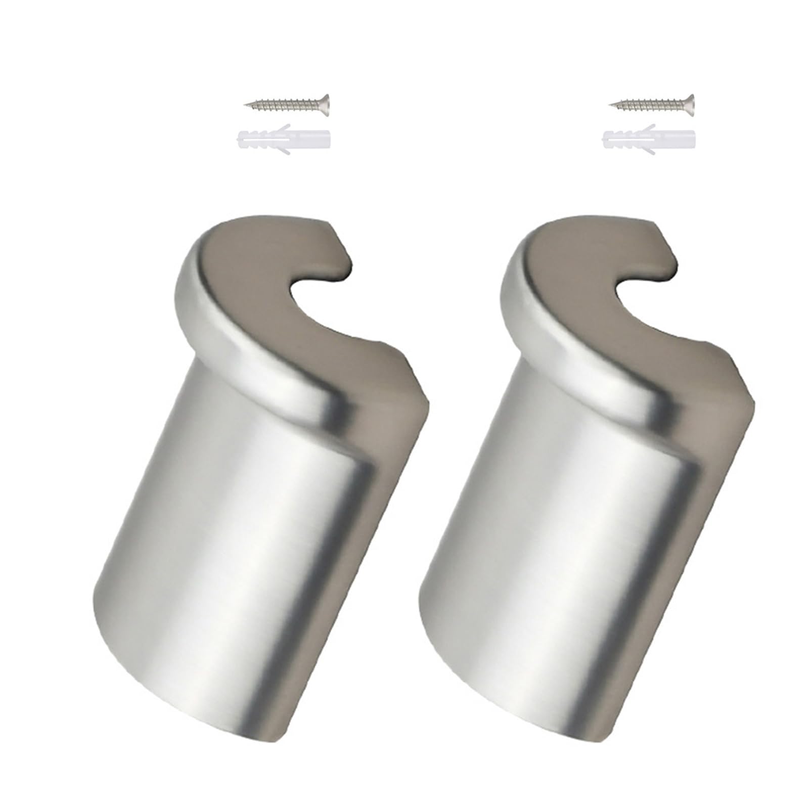 carotoe of 2 Modern Curved Shaped Hooks Contemporary for Living Room Entryway Zincs Alloy Hanger for Hanging Clothes Hats Wall Mount Hook