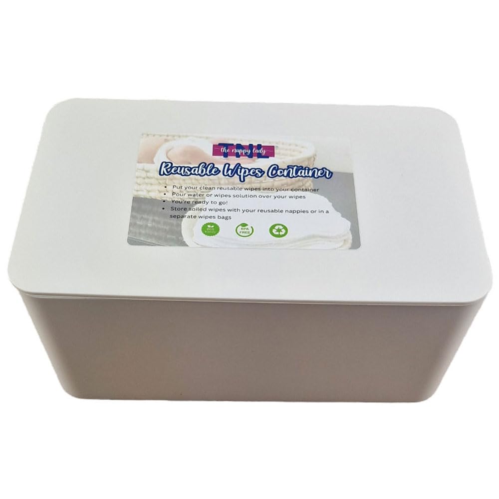 The Nappy Lady Reusable Wipes Container (White)