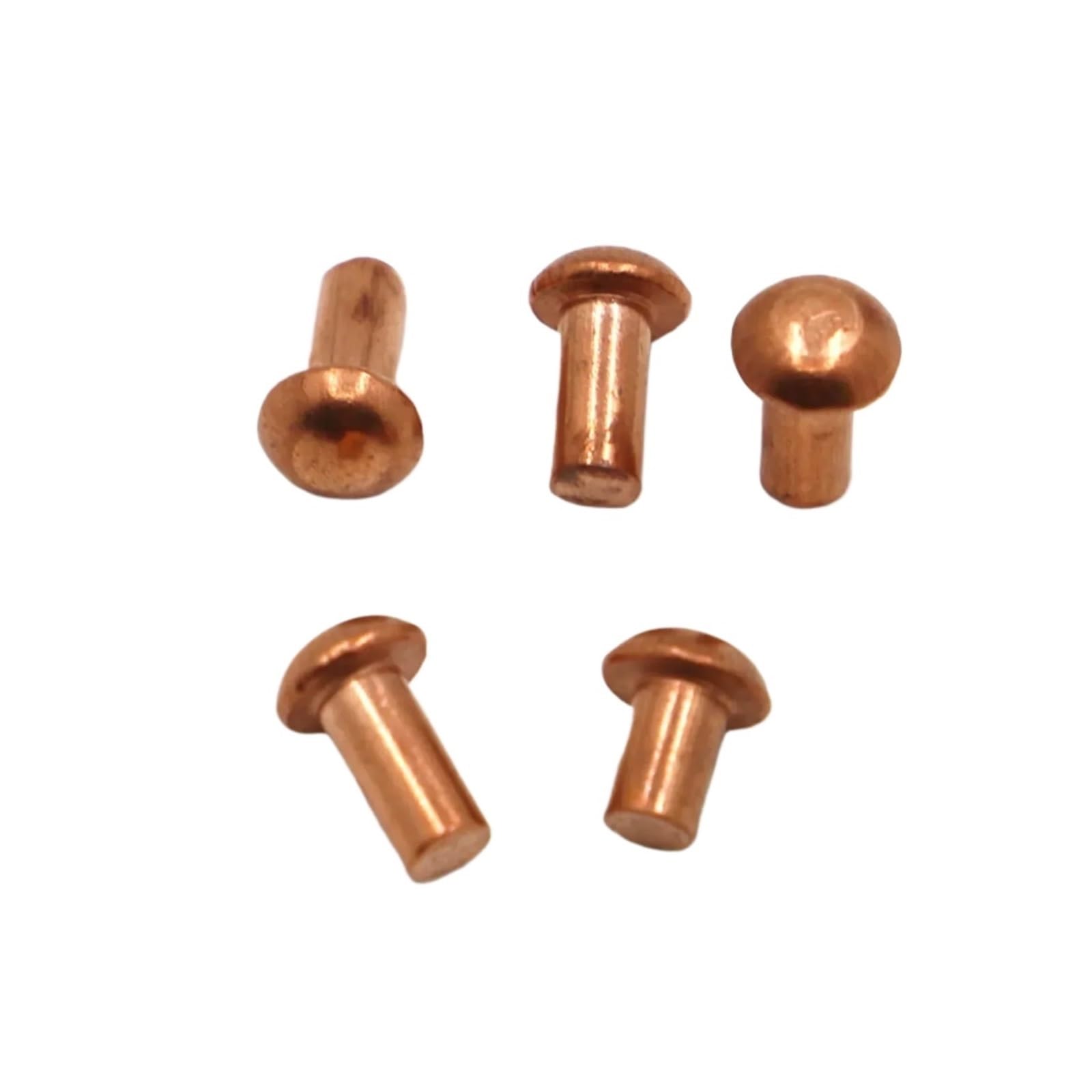 Weitingkkk 10Mm Solid Aluminium Countersunk Head Rivets, Copper Pan Head Half Round Rivets Multiple Sizes Pack Of 140 Gb867(,M5 2Pcs)