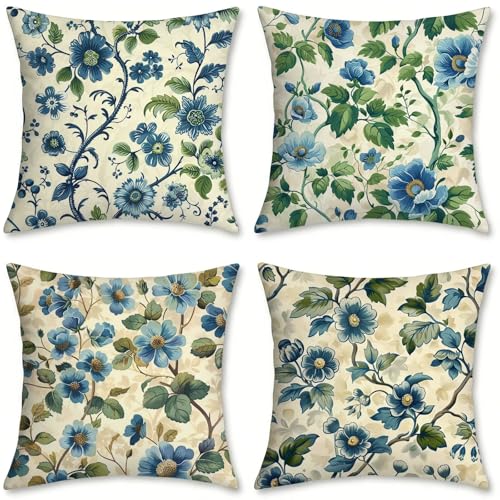 Cojines Exterior Impermeable Lino Fundas Cojines 70x70 Color mostaza Fundas de Almohada 4 Piezas azul Cojin Sofa, para Jardín Balcón Sofá Camping, Decoracion Jardin, Decoracion Terraza Exterior, o-520