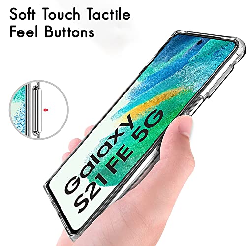 TheGiftKart-Ultra-Hybrid-Back-Case-Cover-for-Samsung-Galaxy-S21-FE-5G-Crystal-Clear-Hard-Back-Shockproof-Design-Camera-Protection-Bumper-Case-Cover-for-Samsung-S21-FE-5G-PC-TPU-Transparent