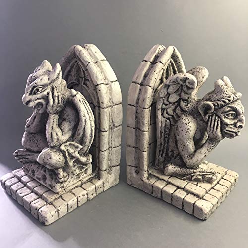 Vianaya Set mit 2 Buch-Gewächshaus mit Speisern von Paris Notre Dame – Modell Penseur und Fledermaus – große Größe 18 cm – Material Platre – Qualität Made in Frankreich