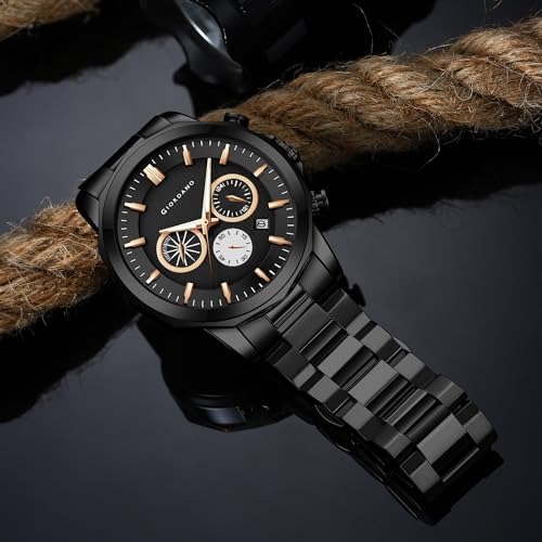 Image of Giordano Multi-Function Analog Watch for Men with Textured Dial, Classic Stainless Steel Strap and Date Function