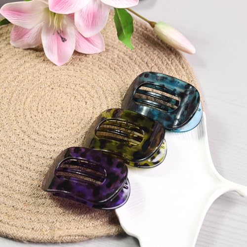 Image of 3 Pcs Korean Fashion Matte Hair Claw Clip for Thick & Thin Hair Strong Hold Large Hair Clutcher, Non-Slip Tortoise Shell Hair Accessories for Women & Girls, Stylish Hair Clips