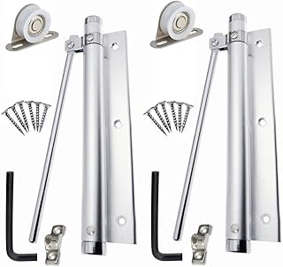YUOIP® Cierrapuertas Muelle Automatico aleación de aluminio Fuerza Ajustable Cierre automático de puertas 40kg(2 piezas)