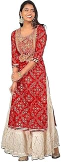 PK HUB Women’s Rayon Kurti Pant Set Traditional Ethnic Wear for Girls and Women Designer Comfortable Kurta Set for Daily C... Price In India