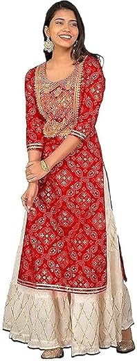 PK HUB Women’s Rayon Kurti Pant Set Traditional Ethnic Wear for Girls and Women Designer Comfortable Kurta Set for Daily C...