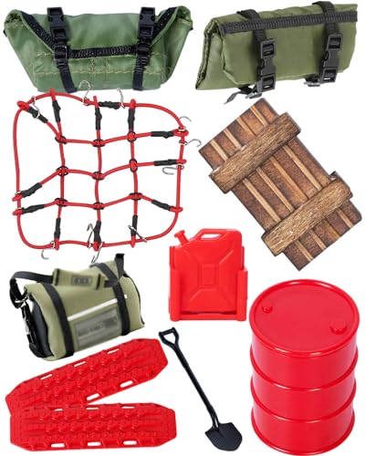 hopsupRC �N���[���[ �J�[�f�R���[�V���� �~�j���Q�b�W�l�b�g/�V�~�����[�V���������p�b�P�[�W�A�ו��A�Q�܁A�ؐ��{�b�N�X�A�V���x���A�R���^���N�A1/18 TRX4M 1/24 Axial SCX24�p���J�o���[�{�[�h ���b�h