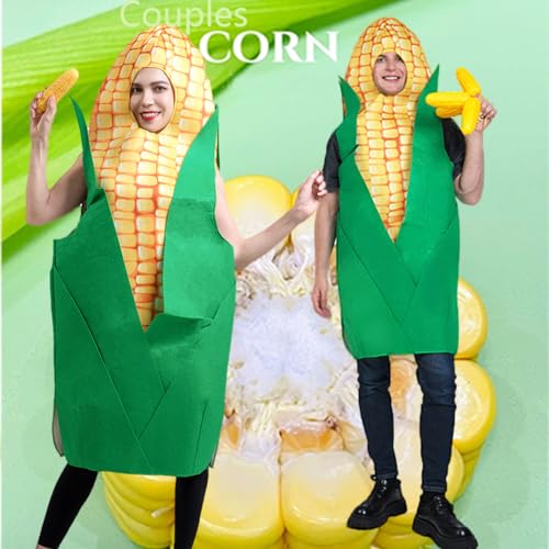 PGOND Adult Corn on the Cob Halloween Costume, corn costume adult One Size