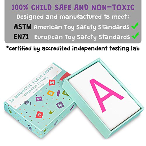 Attractivia Magnetic Big Alphabet Abc Flash Cards - 26 Sturdy Uppercase Large Letters - For Classroom Teachers, Homeschool, Esl, Toddlers 2-4 Years, Kids And Adults #TOP3