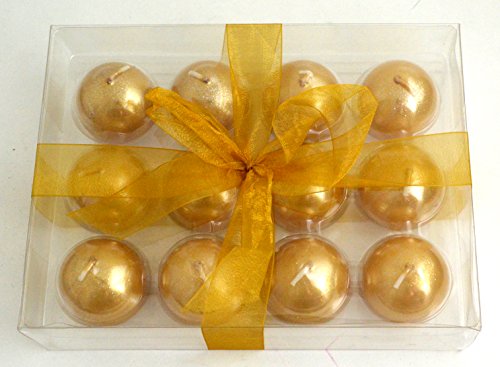 Biedermann & Sons Metallic Ball Candles, 1.5-Inch, Gold #TOP1