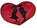 Cuscino Coppia di Forma a Cuore Rosso da 45 cm