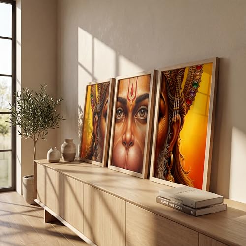 Image of NoWorries Indian Wall Art Decor Frames Set of 3 | Traditional Artwork Prints with Framed Painting | HD Printed Framed Posters for Living Room, Bedroom, Office and Home Decoration (Frame Size-13x19inch)