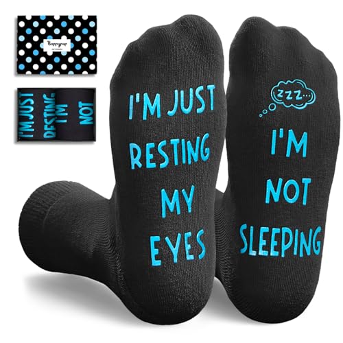 HAPPYPOP Gift for Elderly Man - Father Day Socks, Grandpa Grandparents Gifts from...