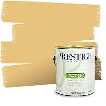 PRESTIGE Paints Interior Paint and Primer In One, 1-Gallon, Satin, Comparable Match of Behr* Golden Thread*