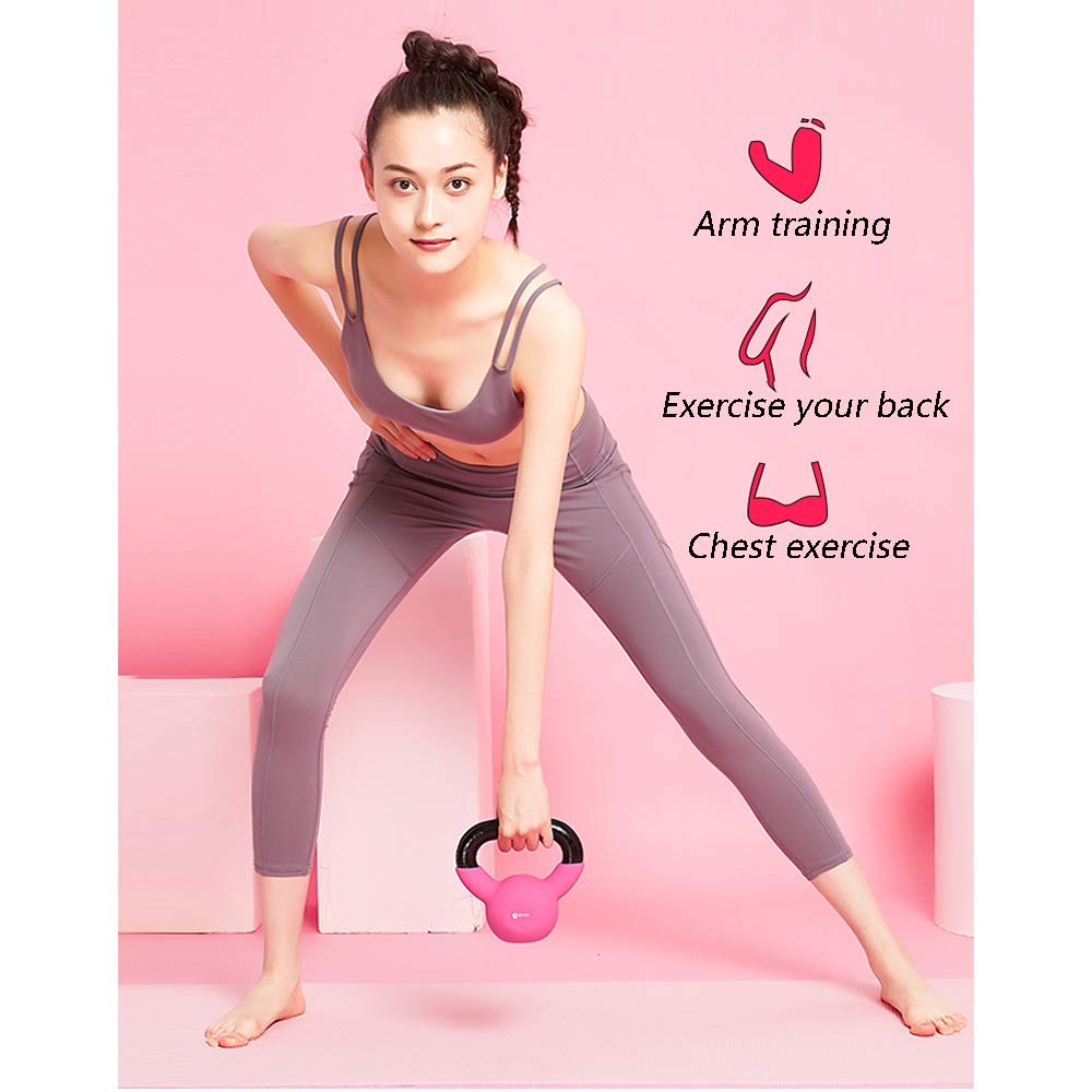 Kettlebell HUAHUA Colorato Fitness, Antiscivolo Rivestito in Gomma, Uomini E Donne Formazione Fitness Equipment, 2kg, 4kg, 10kg, 12kg, 14kg, 16kg, 18kg, 20kg (Size : 14kg)