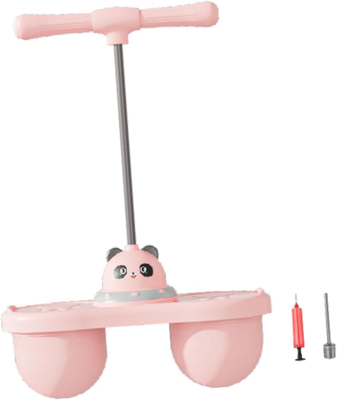 Pogo Ball with Handle Pogo Jump Toy Kids Adjustable Rope Length with Pump Pogo Stick Jump for Body Training Assistant Home(Pink)