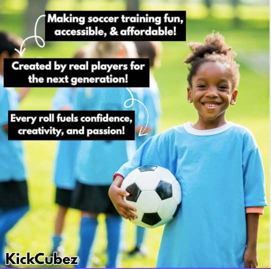 Miniatura 6 de Juego de dados de entrenamiento para mejorar las habilidades de fútbol (6 piezas) - Regalo de fútbol deportivo para niños y niñas malabarismo, juego