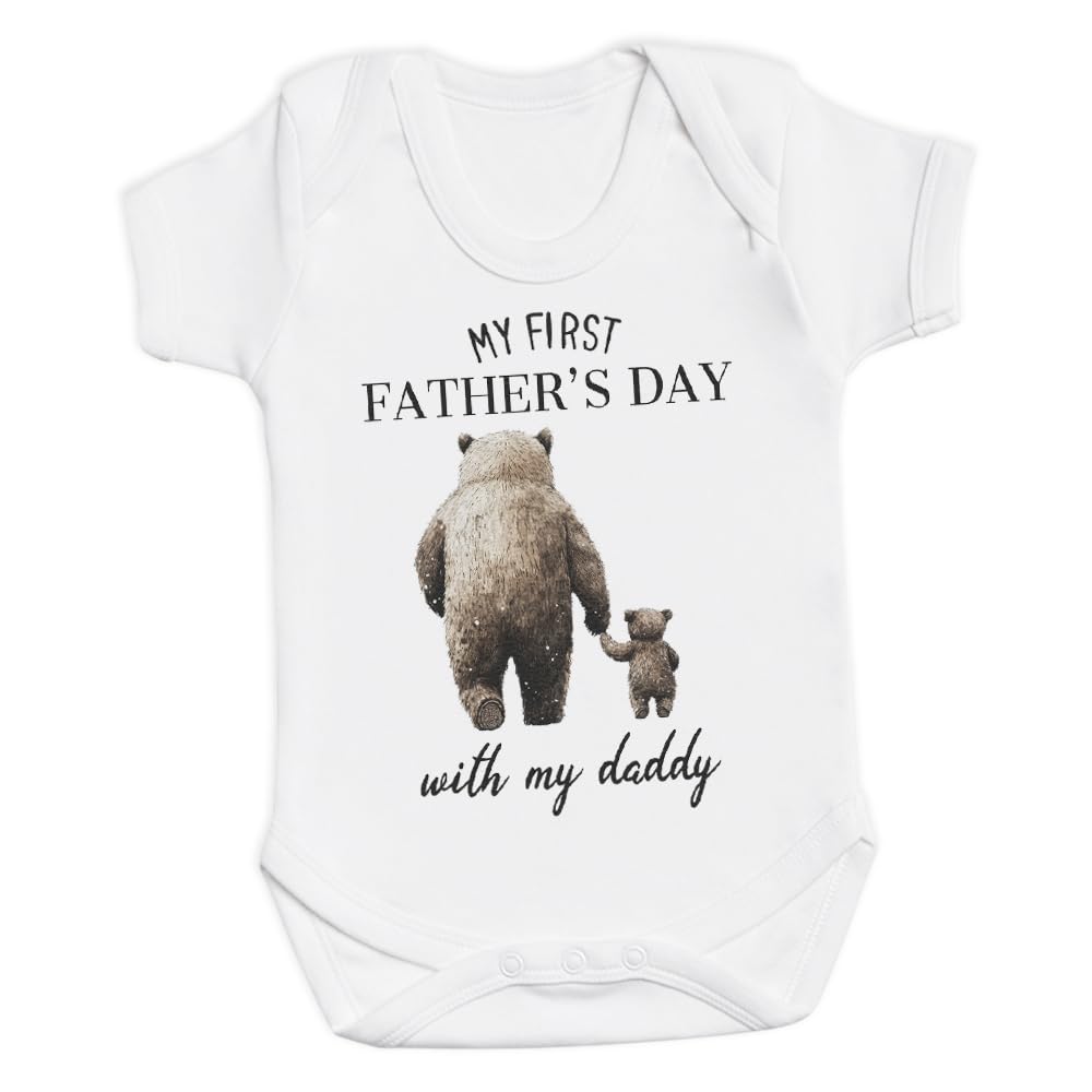 The Gift Project White My First Father's Day With My Daddy - Baby Bodysuit