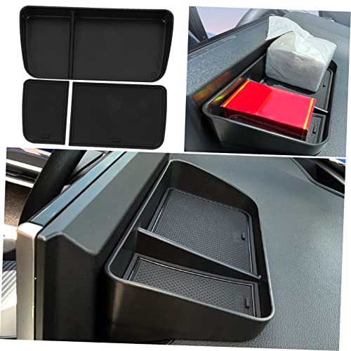 Boîte de Console Centrale Noire GARVALON pour Rangement de Voiture Suv - 4