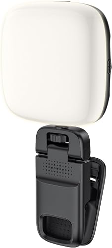 VIPLATINA VL12 Clip-On LED Selfie Light, Adjustable Brightness, for Smartphones, Tablets and Laptops, Video Calls and Live Streaming