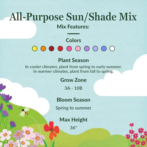 Image of Ferry-Morse Sun-Shade Bulk Wildflower Seeds, 390,000+, 1 lb