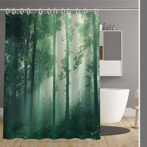 Rideaux de douche imperméables anti-adhérence avec ourlet lesté lourd - 2