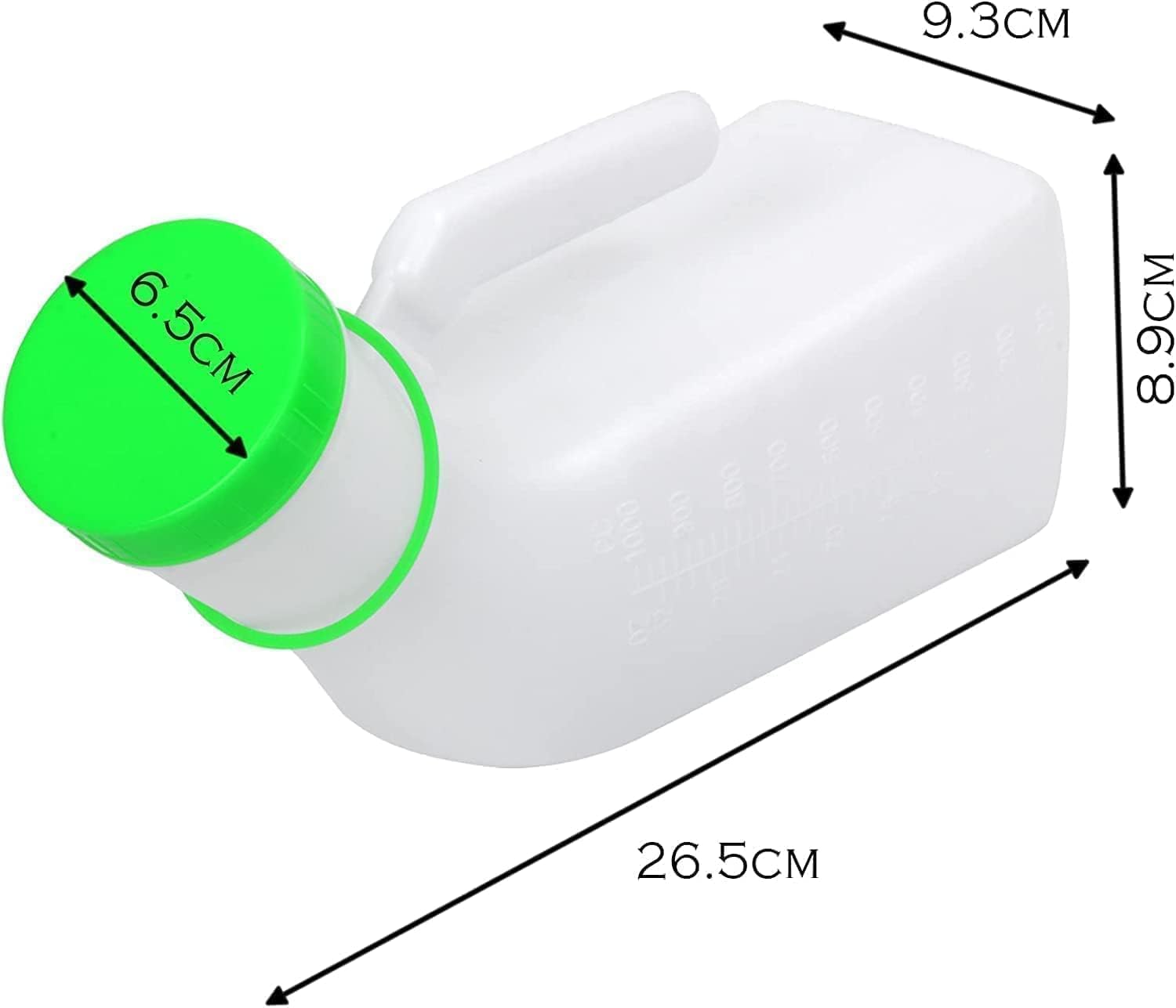 Nocnik, 2 sztuki pisuarów dla mężczyzn z pokrywką świecącą w ciemności(Green2PACK)
