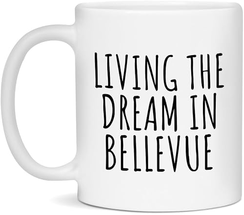 Bellevue Coffee Mug 11oz White Living the Dream