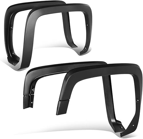 Auto Dynasty Juego de 4 cubiertas de guardabarros de rueda pintables estilo fábrica compatibles con Chevy Silverado 1500 2500HD 3500HD Fleetside