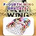 AICase for Fourth Wing Merch Gifts Toys Inspired Bracelets 6 Pcs Stackable Stretch Beaded Friendship 4th Wing Bracelets Book Lovers Merchandise Gifts for Fans Women Birthday Christmas Stocking