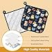 Cute Cat Pot Holder Set of 2,Heat Resistant Potholders Oven Hot Pads for Kitchen Cooking Baking BBQ