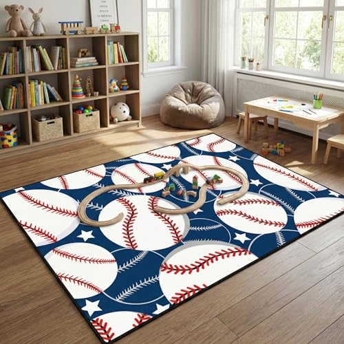 Alfombra de béisbol infantil para decorar dormitorios infantiles temáticos 7
