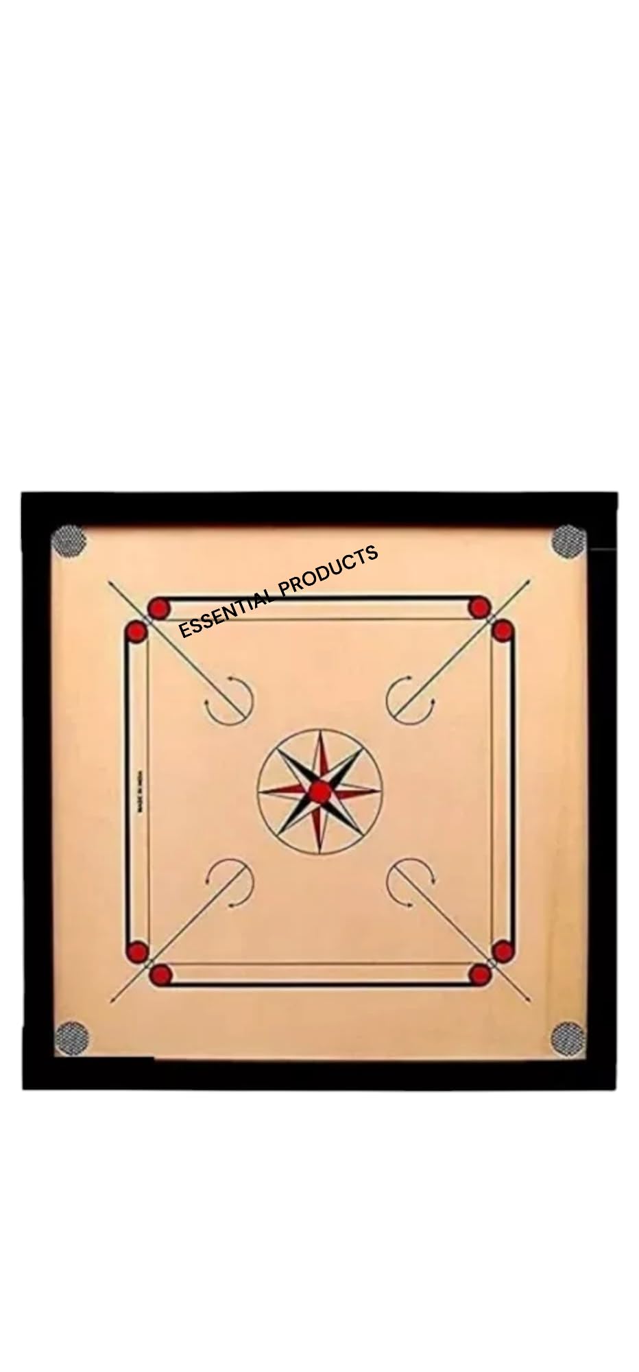 Carrom Board Game, Wooden Coins Set Family Fun Indian Wooden Board Game (32 x 32)