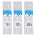 3-Pack Replacement for iSpring RCC7P-AK Activated Carbon Block Filter - Universal 10 inch Filter Compatible with iSpring 123Filter 6-stage RO System - Denali Pure Brand