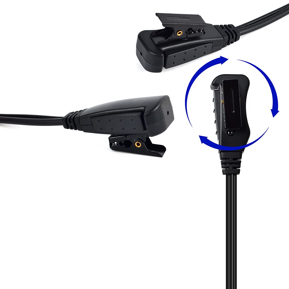 HYS Auricolare Walkie Talkie ad armatura bilanciata con microfono e PTT, cuffia radio polizia di sicurezza compatibile per radio bidirezionale Motorola DP3400 DP4400 DP4800