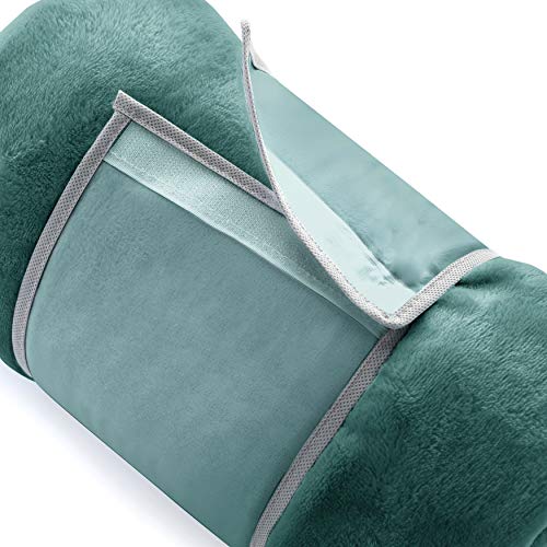 Kingole Flannel Fleece Microfiber Throw Blanket, Luxury Peacock Blue Travel/Throw Size Lightweight Cozy Couch Bed Super Soft And Warm Plush Solid Color 350Gsm (50 X 60 Inches) #TOP2